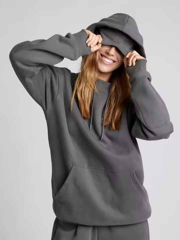 Oversize Sweatshirt with Eye Mask Travel Hoodie