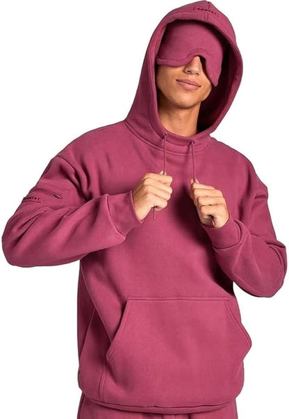 Oversize Sweatshirt with Eye Mask Travel Hoodie