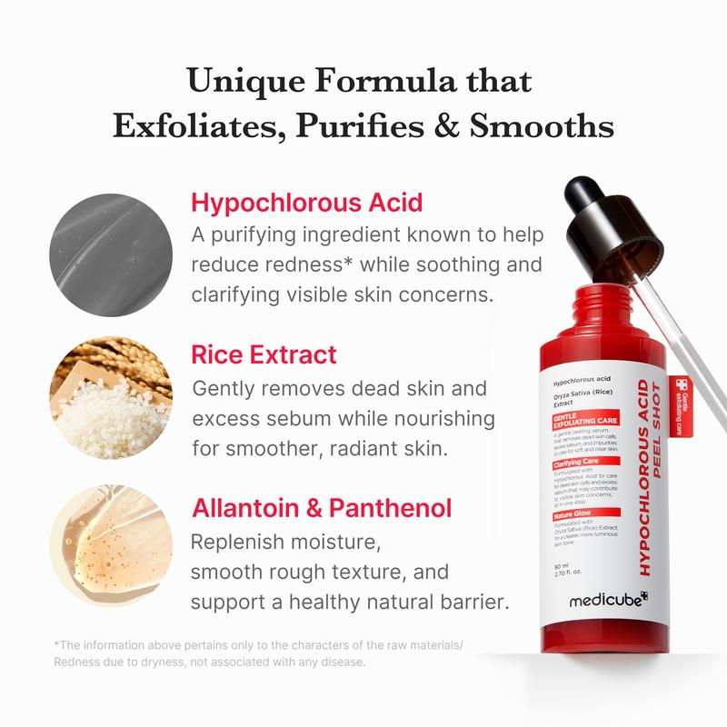 Hypochlorous Acid Rice Peel Shot For Face & Body