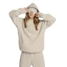 Oversize Sweatshirt with Eye Mask Travel Hoodie