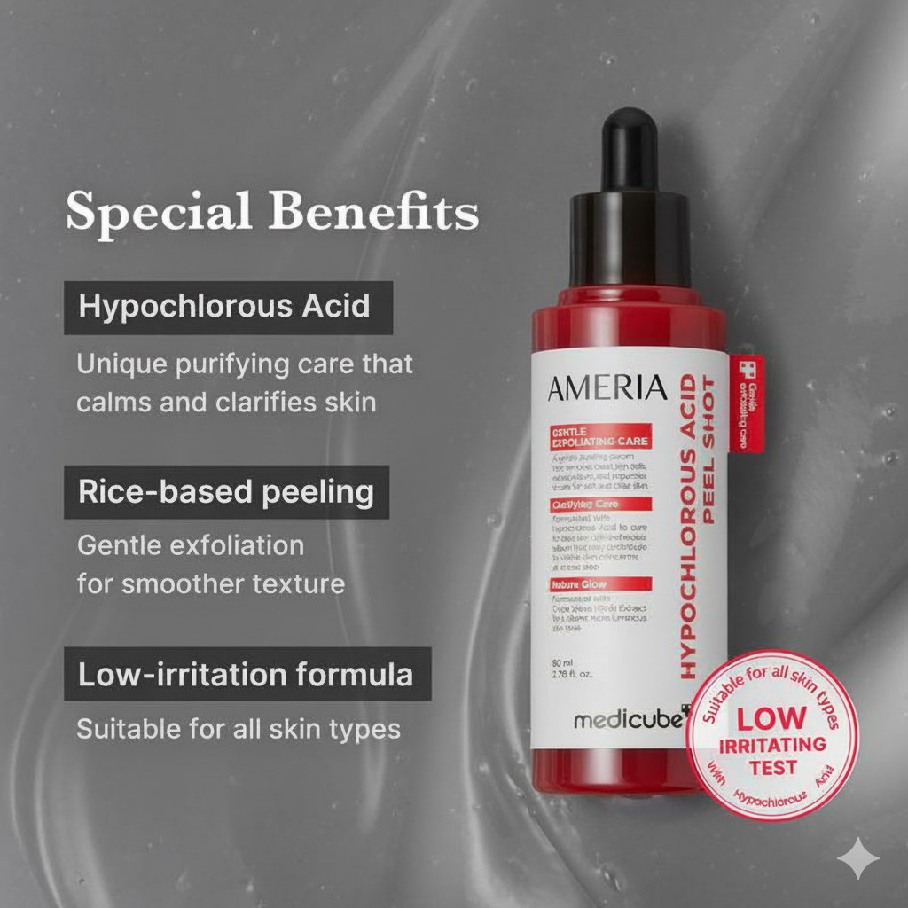 Hypochlorous Acid Rice Peel Shot For Face & Body